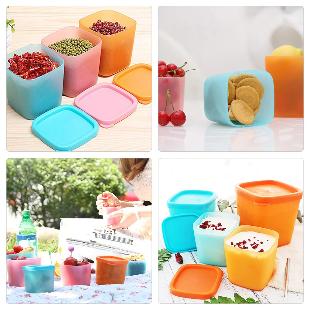 9 шт. пищевые контейнеры 230 мл герметичная коробка розовый 6 8x6 8 см кухонные принадлежности фрукты кухонные принадлежности для хранения закусок