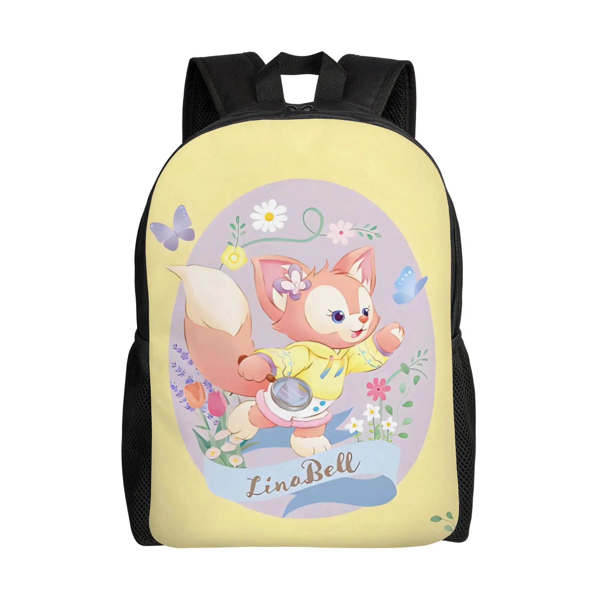 

1PC back to school Backpack Disney Cartoon Duffy and friends Daypack LinaBell Pink fox Portable Camping Sturdy Shoulder Rucksack