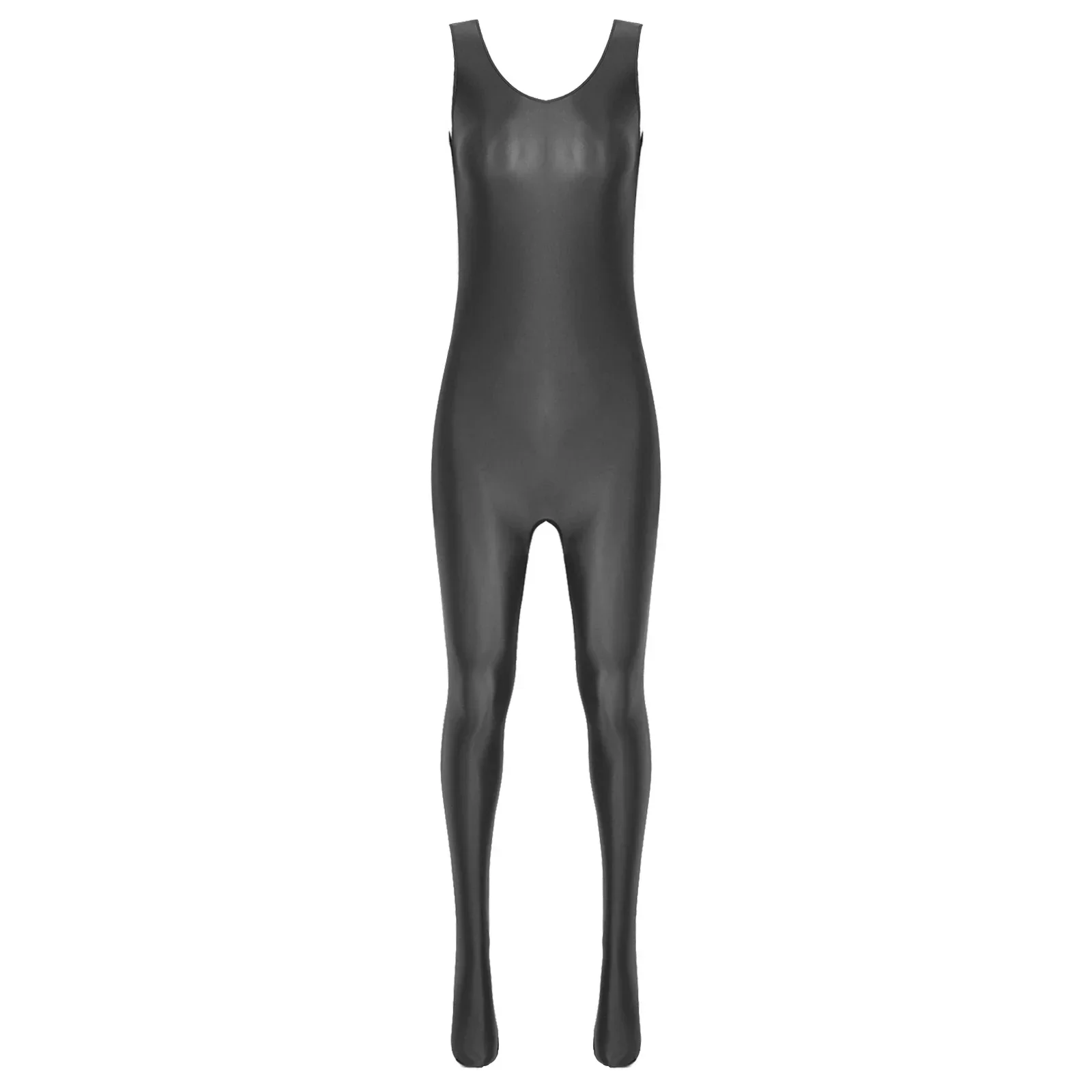 Womens Fashion Sleeveless One Piece Bodysuit Sport Fitness Tight Jumpsuit Pole Dance Clubwear Swimsuit