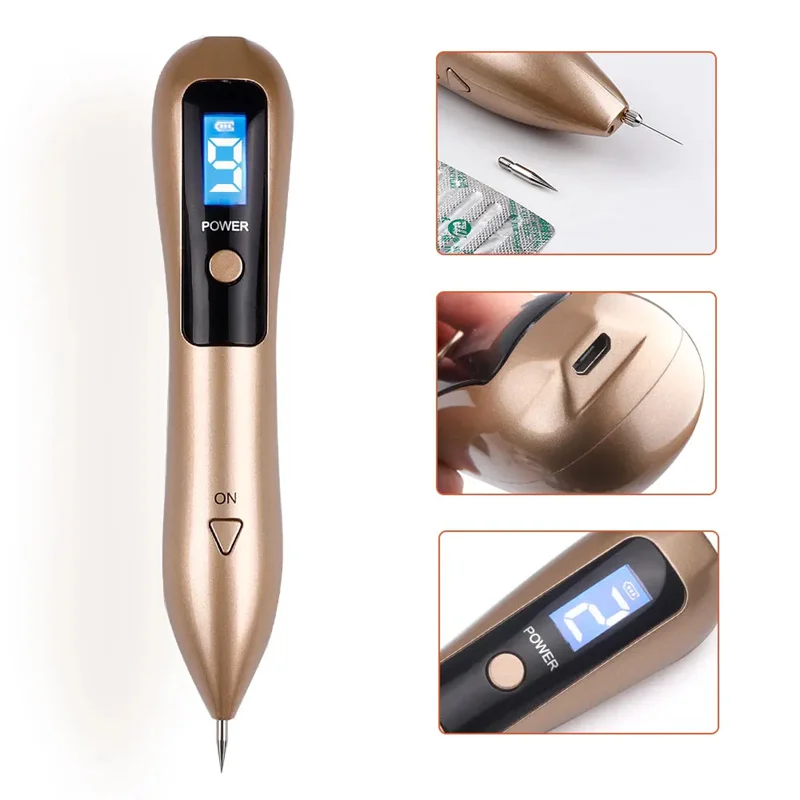 9 Speed LED Light  Plasma Pen Skin Mole Dark Spot Remover For Face Wart Freckle Removal Pen Dot Wrinkle Eyelid Lift Tool