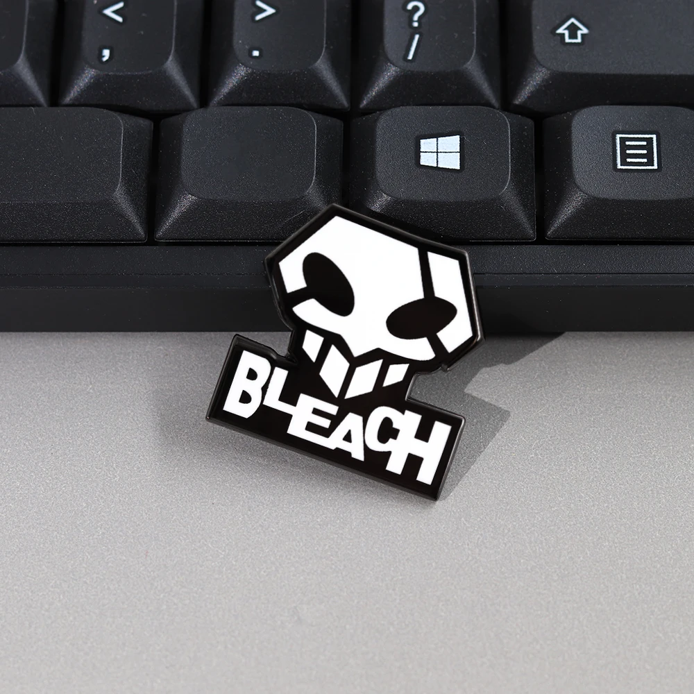 Shinigami Anime Logo Inspiration Brooch Japanese Manga Bleach Character Roleplay Badge Fan Unique Gift Halloween Accessory - view 5