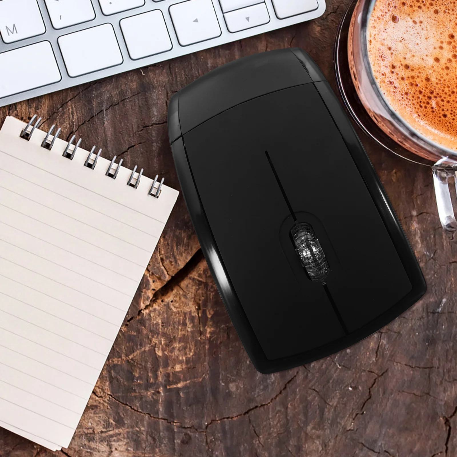 

Беспроводная мышь Складная портативная тонкая мышь для ноутбука Легкая черная эргономичная конструкция Надежная беспроводная передача 10 м