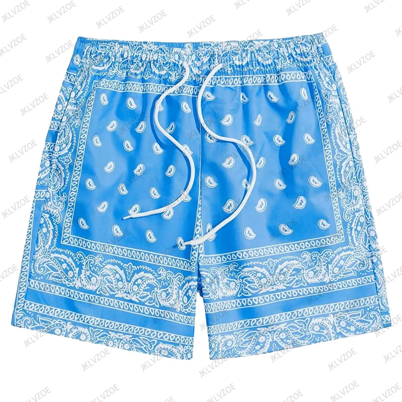 Summer New Women's and Men's Boho Shorts Paisley 3D Printed Quick Dry Beach Swiming Shorts High Quality Workout Gym Short Pants