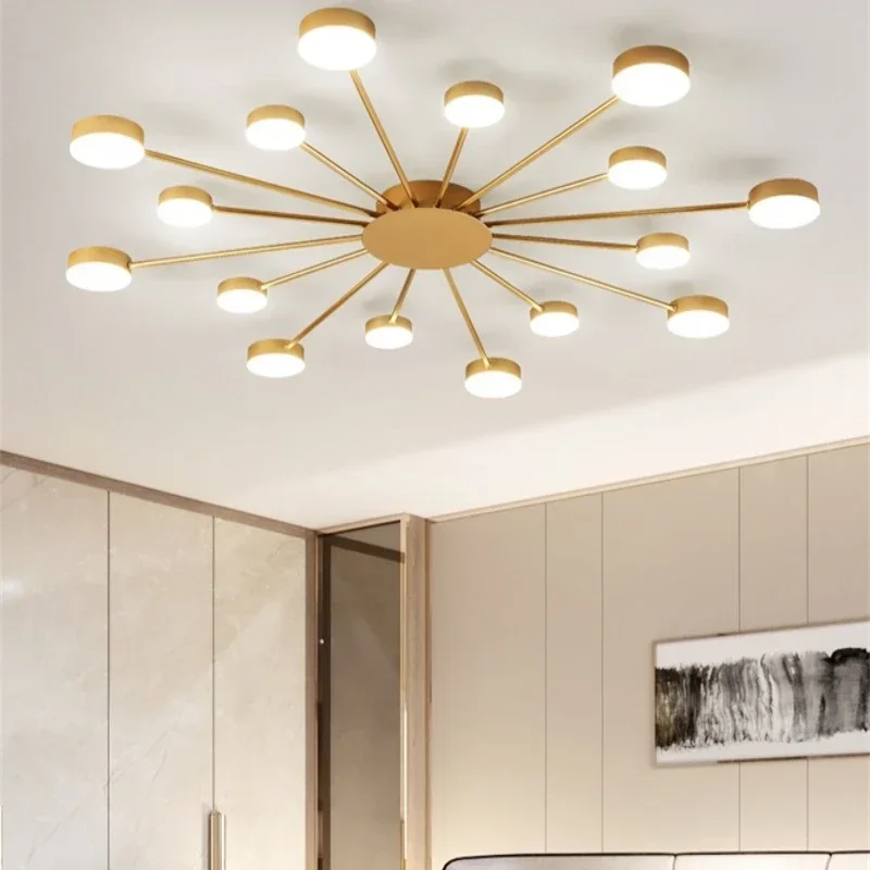 

Modern Minimalist Gold/Black Acrylic LED Ceiling Lamp Nordic Home Interior Lighting Living Room Bedroom Kitchen Ceiling Lights