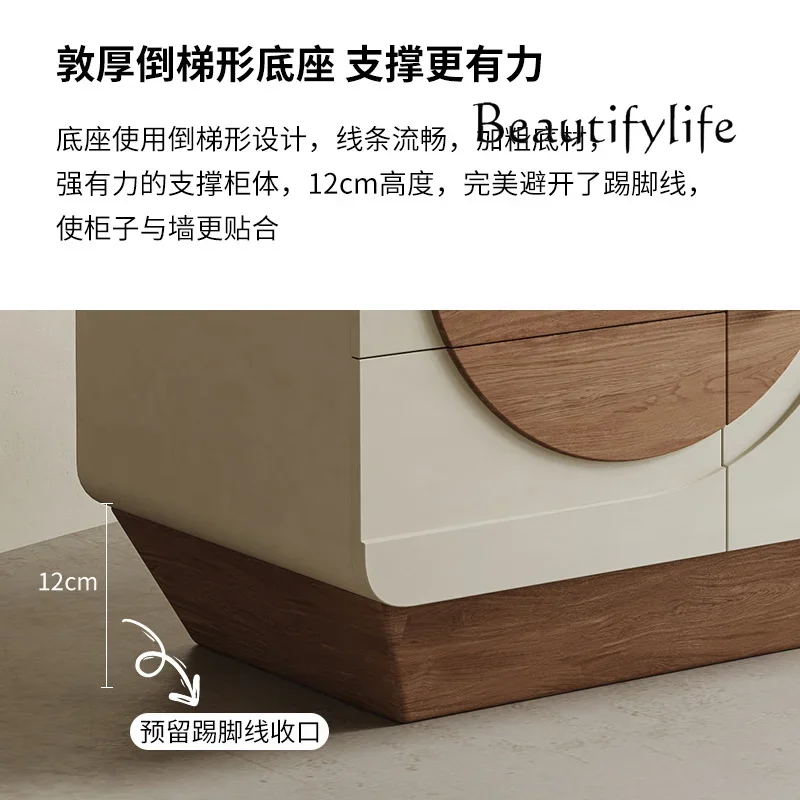 

BJ Dresser, Small Chest, Integrated Antique Storage Cabinet, Bedroom Solid Wood Bedside Cabinet, Modern Simple Makeup Table