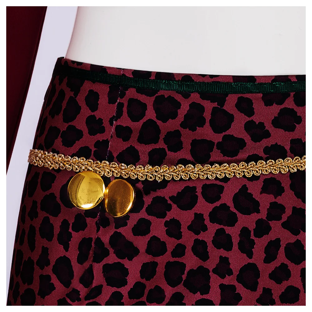 Nurse Maria Cosplay Movie Silent Fantsy Costume Terror Red Coat Sexy Leopard Skirt Hill Costume Halloween Party Suit for WOman