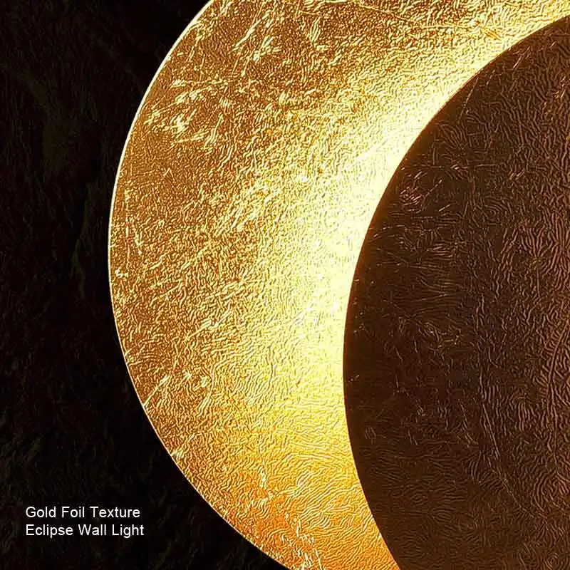 Moderne LED chambre salon couloir circulaire décoratif applique intérieure éclipse éclairage chevet éclipse lunaire applique murale