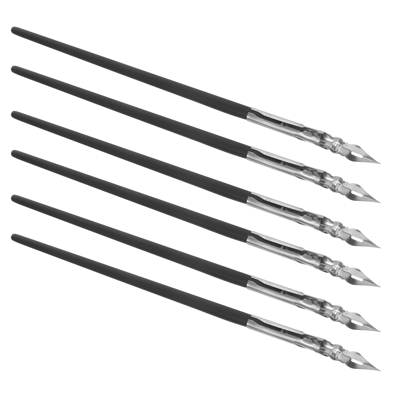 

6pcs Dip Set Metal Calligraphy Pen For Manga Drawing Signature Writing Artistic Sketching Comic Pen Smooth Steel Tip