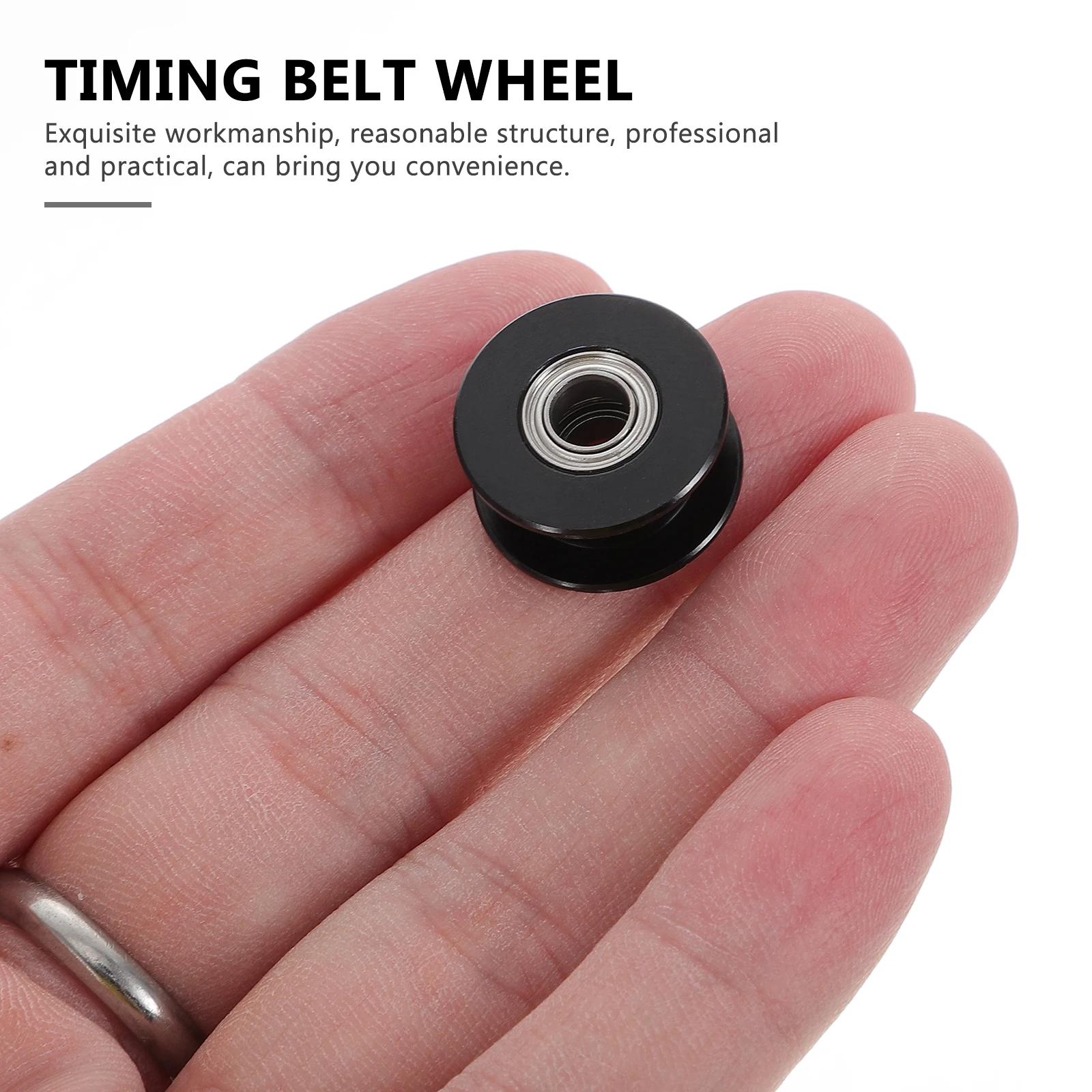 

2pcs Printer Timing 20 Teeth Aluminum Alloy Idler High Hardness Wear-Proof Corrosion Resistant Synchronous Wheel 2Gt Pulley For