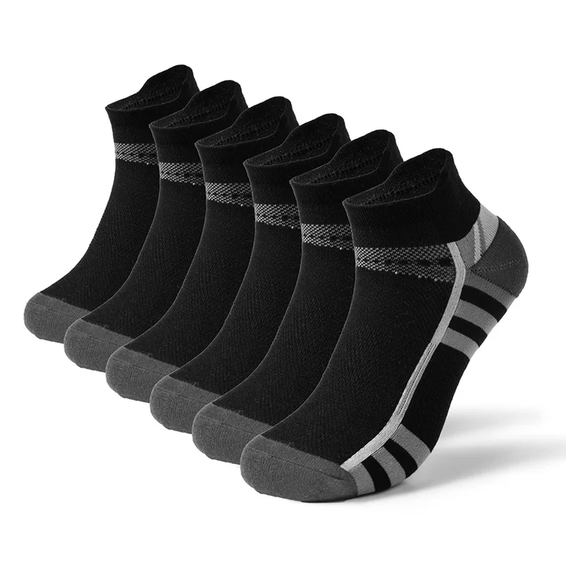 High Quality 6 Pairs Men\'s Sports Socks Casual Breathable Comfortable Running Man Socks New Plus size EU39-46