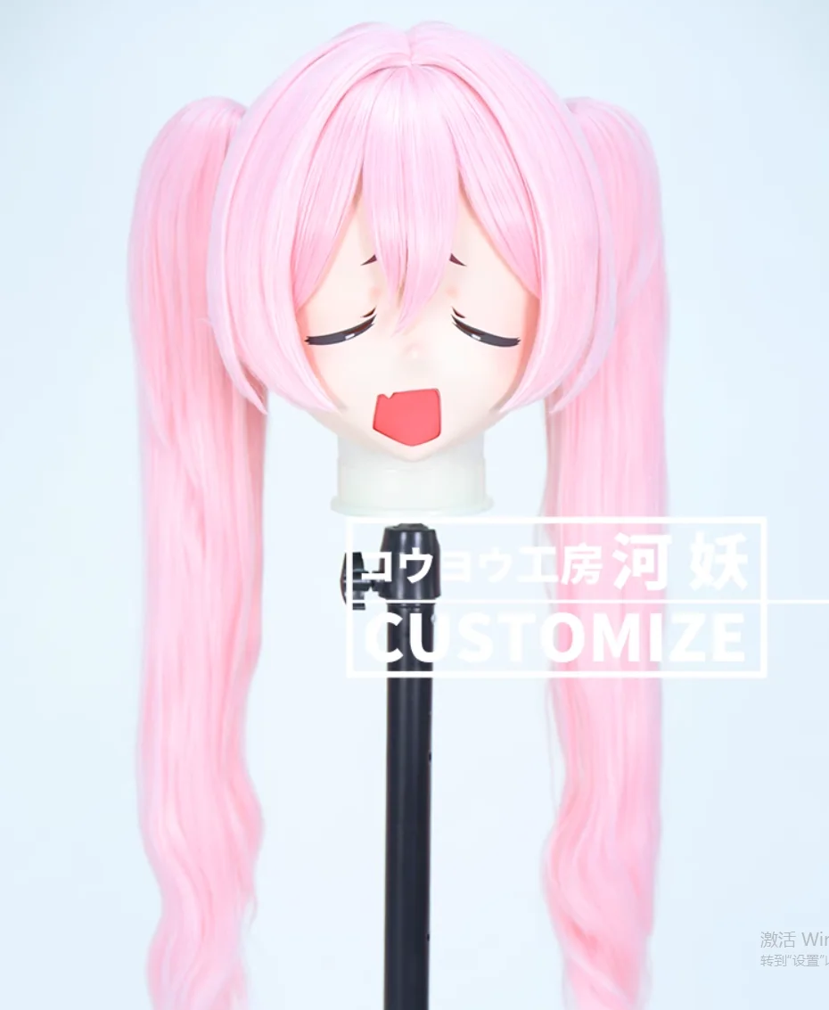 

C-4138 на заказ, полная голова, смола, мультяшный косплей, японский персонаж, аниме, ролевая игра, трансвестит, маска кигуруми с задней оболочкой