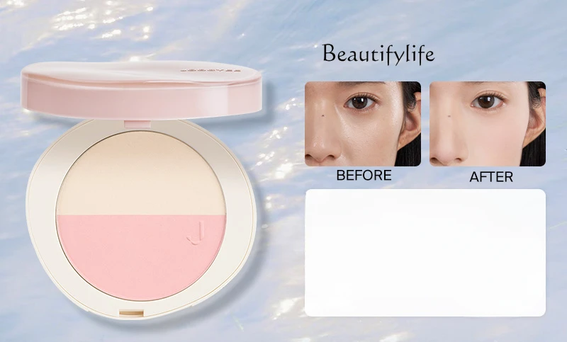 Two-color filling light high-gloss blush integrated disc makeup setting