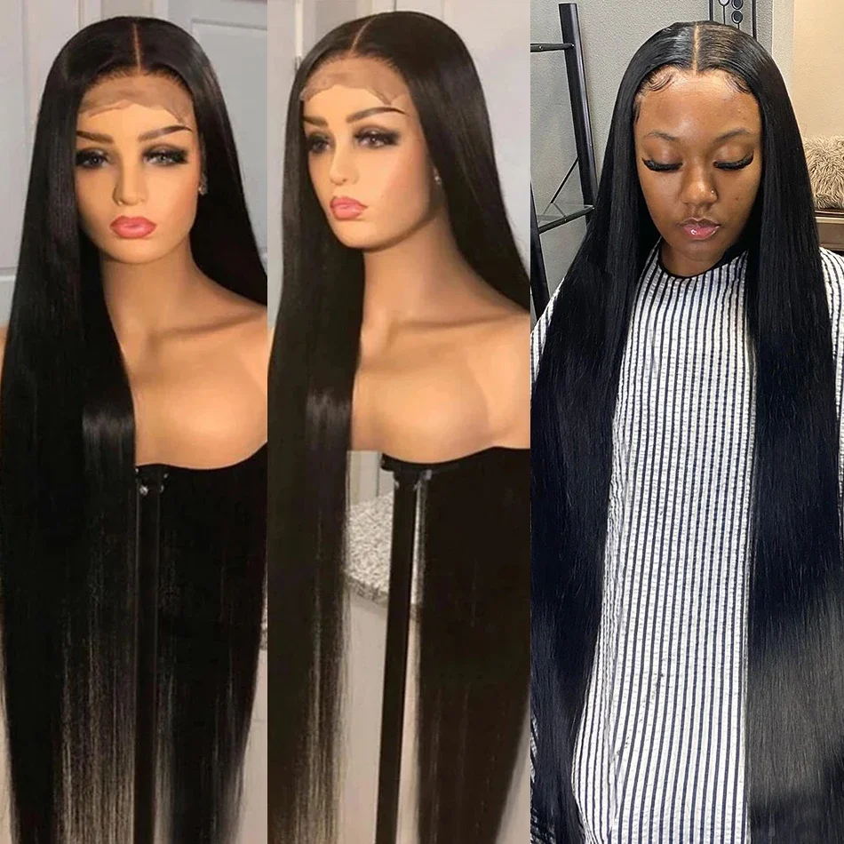 

Luvkiss Straight Lace Front Wigs Human Hair 30 Inch Bone Straight Human Hair wigs Brazilian Pre Plucked 13x6 HD Lace Frontal Wig