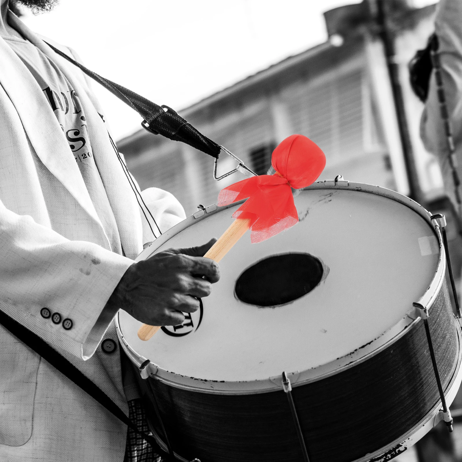 

Wooden Handle Drumstick Drumsticks Mallet Fun Gesture Shaped Percussion Felt Mallets Bass Nurse