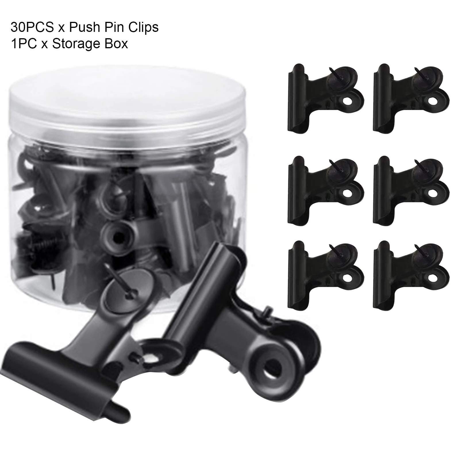 Thumbtack 30ชิ้นกระดาษโน๊ตกันเสียงโลหะสำหรับโรงเรียนใช้ในสำนักงานใช้ซ้ำได้