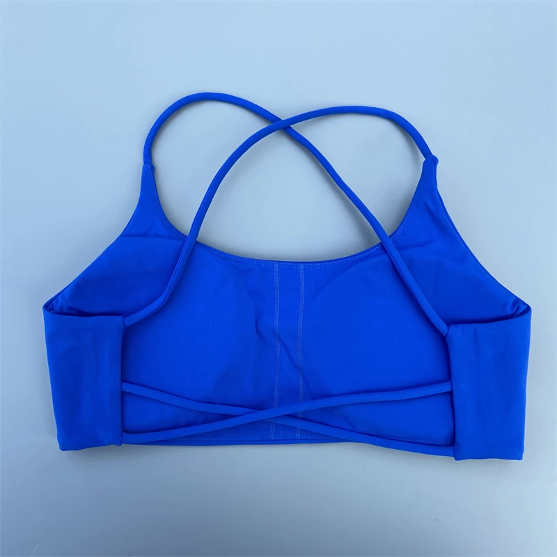 Cross Straps Sports Bra Women Gym Yoga Crop Workout Top Vest High Support Fitness Bralette Push Up Underwear Soft Breathable