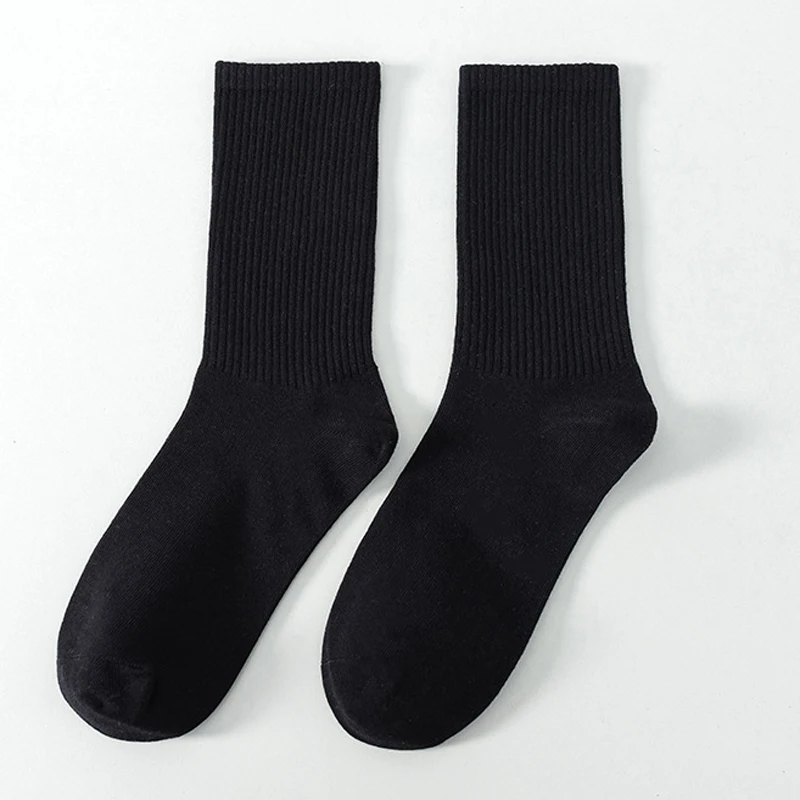 6 Pairs Mid Length Socks Men\'s Fashion Solid Color Business Sports Sweat-absorbing Breathable Autumn Simple High-quality Socks