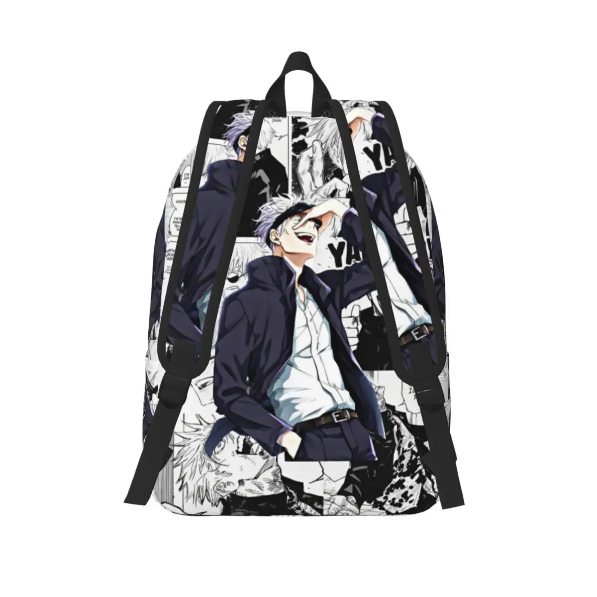 Jujutsu Kaisen Anime Cartoon Backpack Men Women High School Hiking Travel Daypack Satoru Gojo Laptop Computer Canvas Bag Outdoor