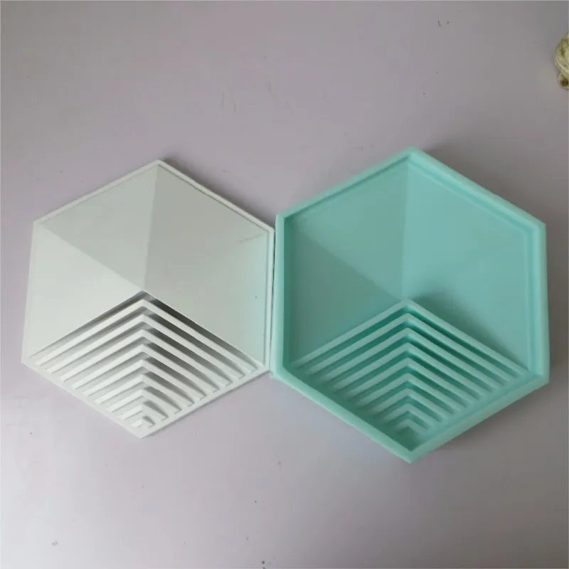 Mold Silicones Cement Hexagon Shape Wall Decoration Home Decoration Wall Stickers Moulds TV Background Concrete Wall Resin PRZY