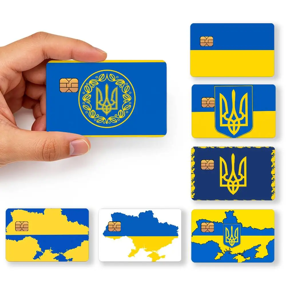 National Ukraine Creative Bank Card Sticker Covers Chip Cards Credit Card Skins Scratch Protection