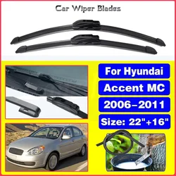 Wiper Front Hybrid Wiper Blades For Hyundai Accent MC 2006 2007 2008 2009 2010 2011 Windshield Windscreen Front Window 22