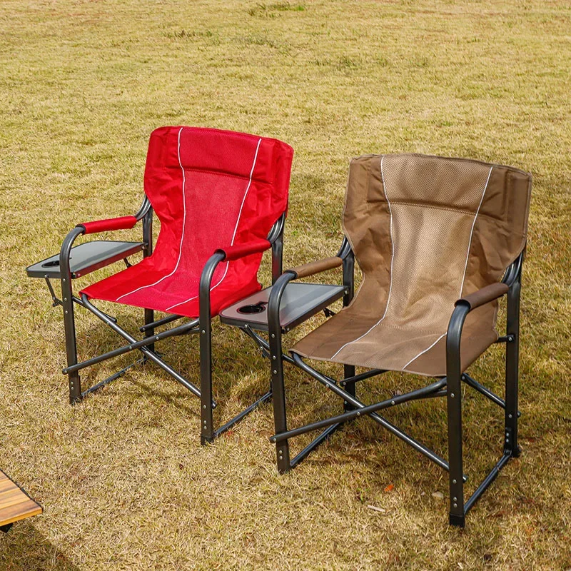 Backrest Chair with Steel Pipe Cloth Surface, Comfortable Fishing Chair, Leisure Car and Camping Chair, Director Chair, Mesh Clo