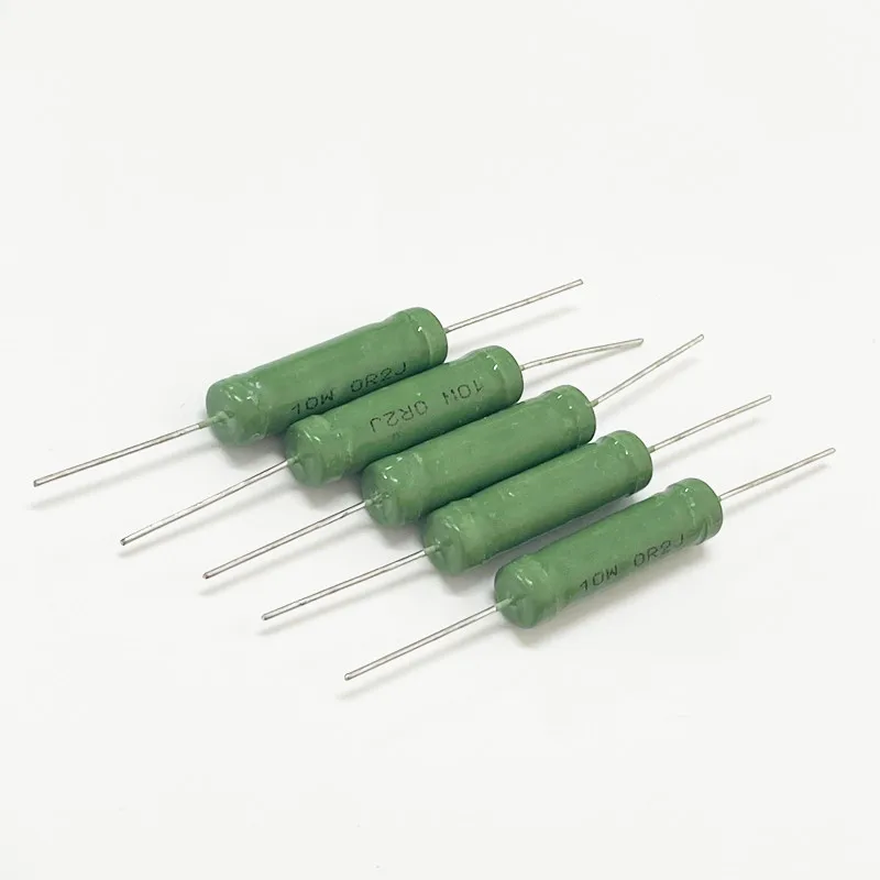 5PCS Frequency Division Wire-Wound Resistors with 10W Power Rating 0.1R 1R 2R 5R 10R 30R 50R 82R 100R 390Ω 470Ω 1K 10K 47K