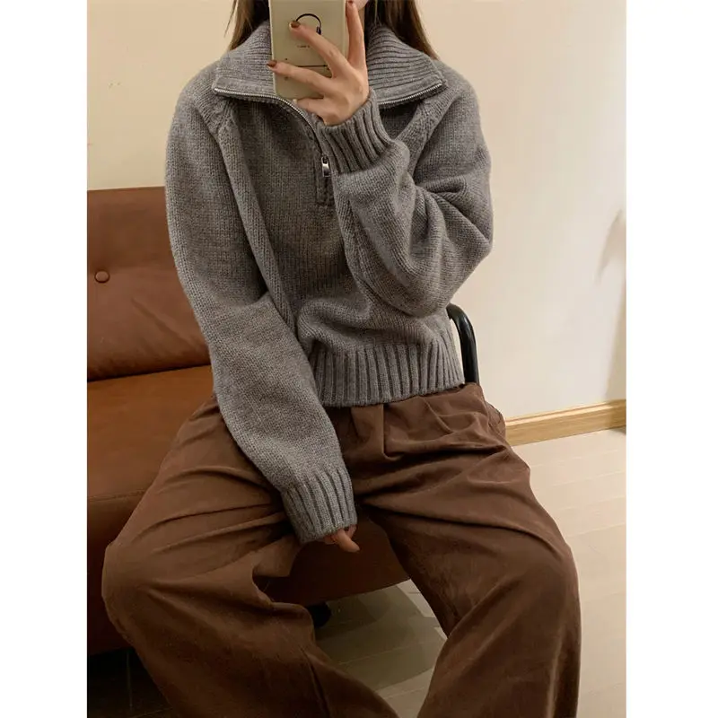 Chandails pulls pulls femme bleu Y2K maillot contraste basique sportif gymnastique entraînement exercice entraînement Performance actif dynamique