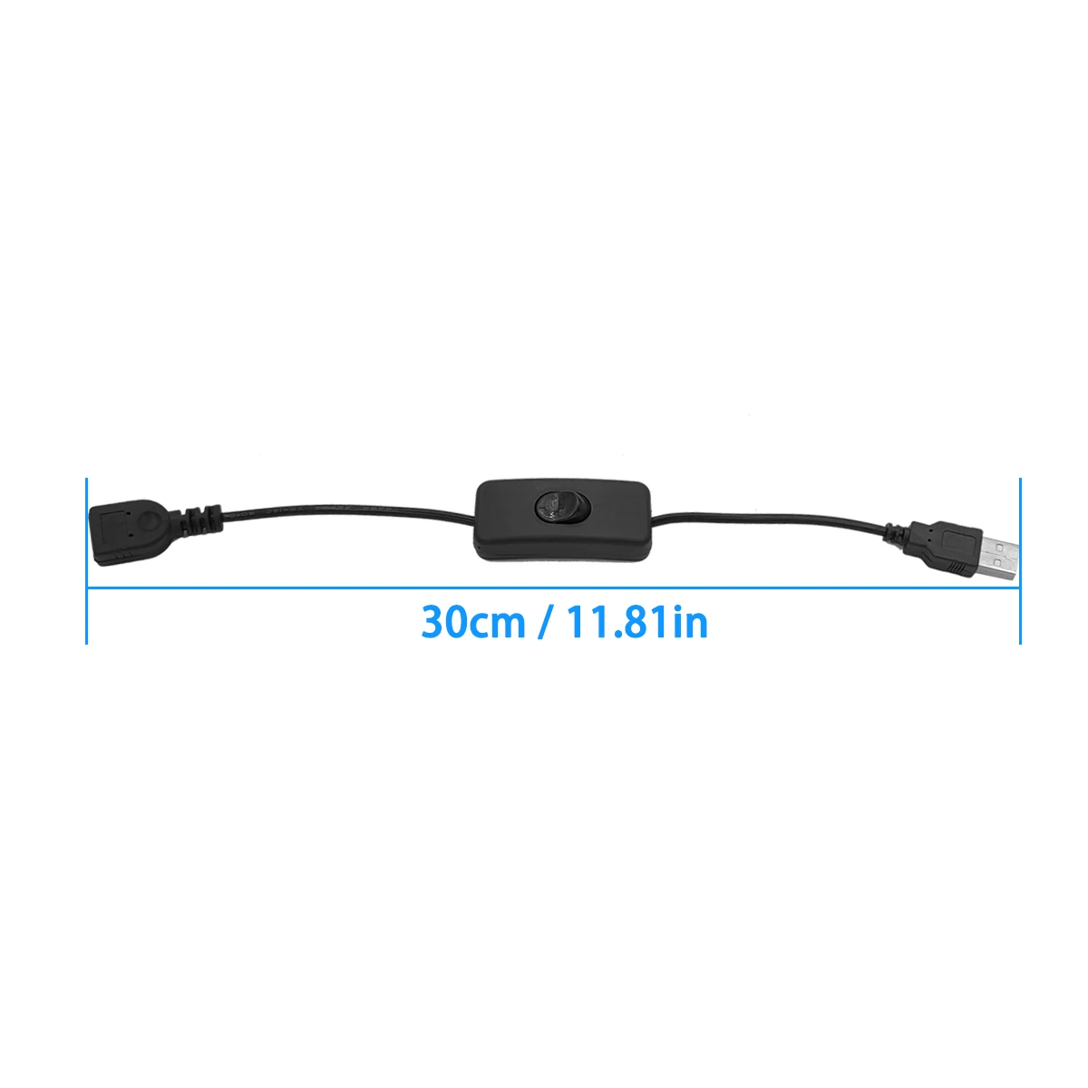 1 PCS USB Cable With Switch ON/OFF Cable Extension Toggle for USB Lamp USB Fan Power Supply Line Power Adapter USB Headset LED