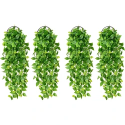 1pc/6pcs 200Cm Silk Artificial Ivy Hanging Leaf Garland Plant Creeper Leaf Home Wedding Bathroom Decor Garden Green Vine