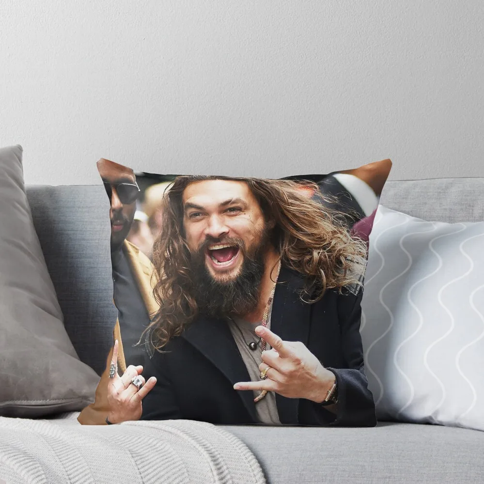 

jason momoa Throw Pillow Bed pillowcases Decorative Cover For Living Room Elastic Cover For Sofa autumn pillowcase pillow