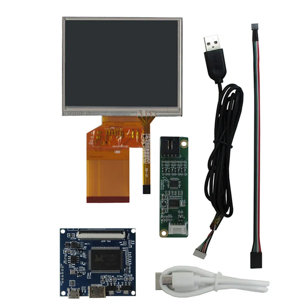 

3,5-дюймовый LQ035NC111 ЖК-дисплей, дигитайзер сенсорного экрана, плата драйвера управления, мини-HDMI-совместимый комплект монитора для Raspberry