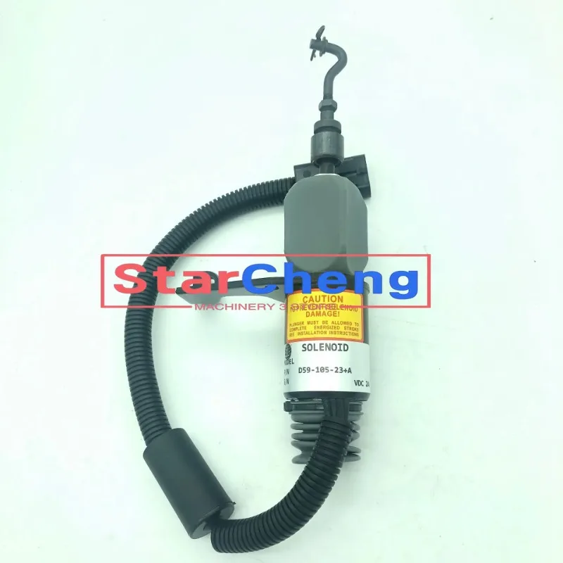 

for ShangChai D6114 D59-105-23 A Flameout Solenoid Valve 24V Suitable Higher Quality Excavator Engine Accessories New