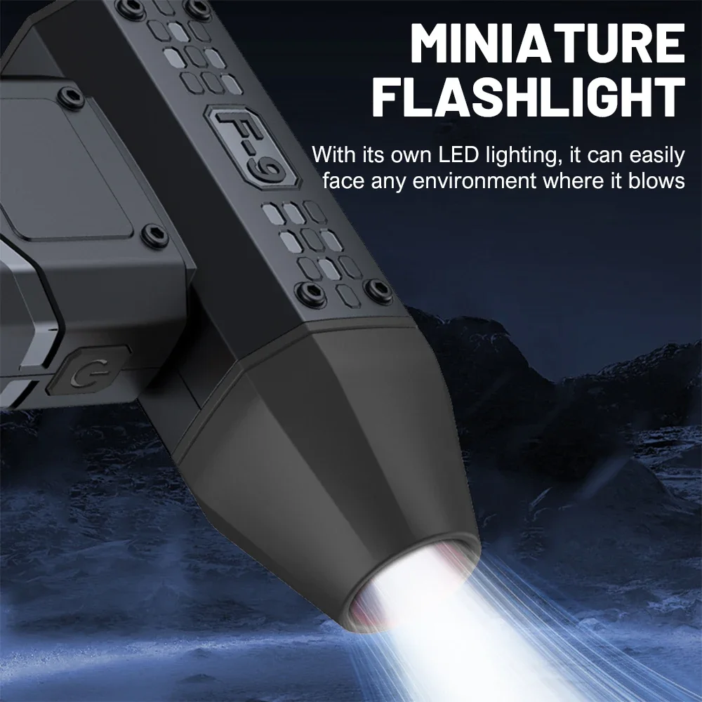 Aspirapolvere portatile wireless con ventilatore ricaricabile a luce LED 130000 giri/min Turbo Air Duster per pulizia polvere auto Comput