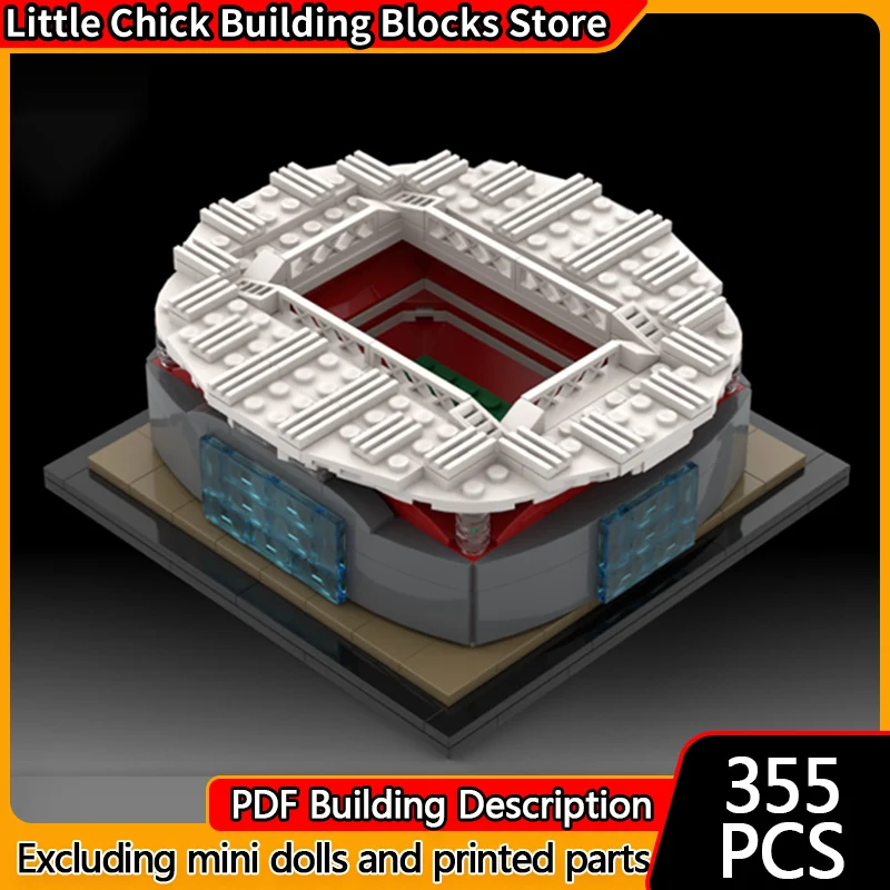 

Модель City Street View MOC, строительные кирпичи, многоцелевой стадион, модульная технология, детские праздничные подарки, сборка игрушек, костюм