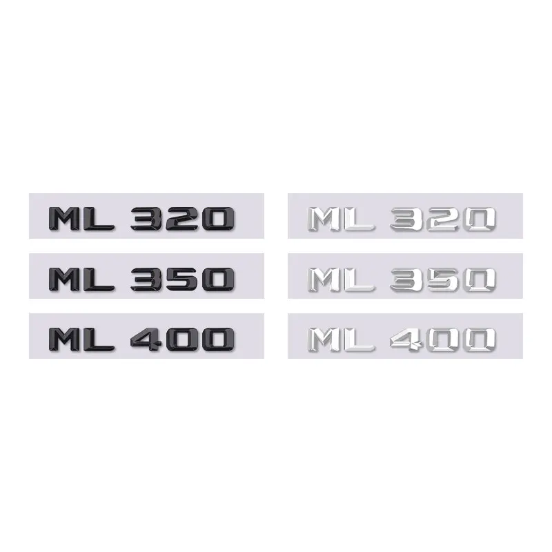 ML320 ML350 ML400 letter logo car stickers for mercedes benz ML class w253 refit rear boot displacement number decal trunk label