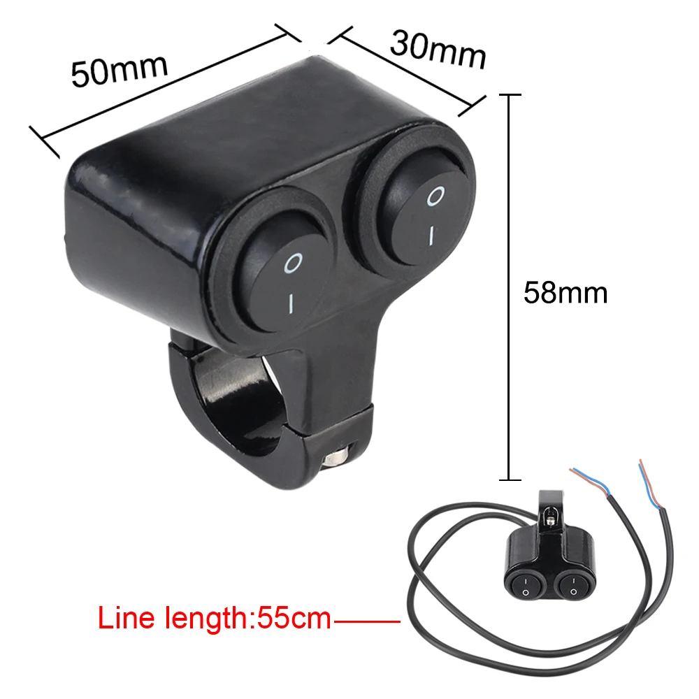 Guidon de commutateur de lumière de sauna de moto, contrôle des boutons de touristes, haut-parleur clignotant, interrupteurs de projecteurs, universel, 12V, 7 ", 8", 22mm