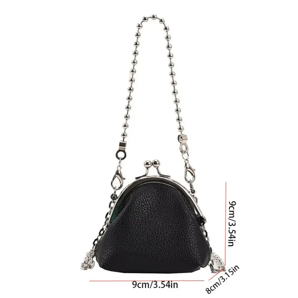 Casual Pu Leather Metal Chain Crossbody Bag Chain Large Capacity Box Shoulder Bag Small Bag Purse Mini Lipstick Bag Women - Image 5