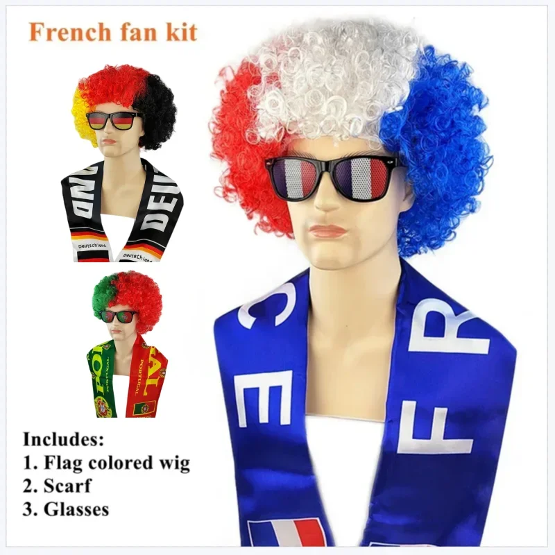 

Горячая новинка: Наборы костюмов для болельщиков национальной футбольной команды – яркие кудрявые парики, флаги, солнцезащитные очки. Забавные аксессуары для вечеринок и выступлений.