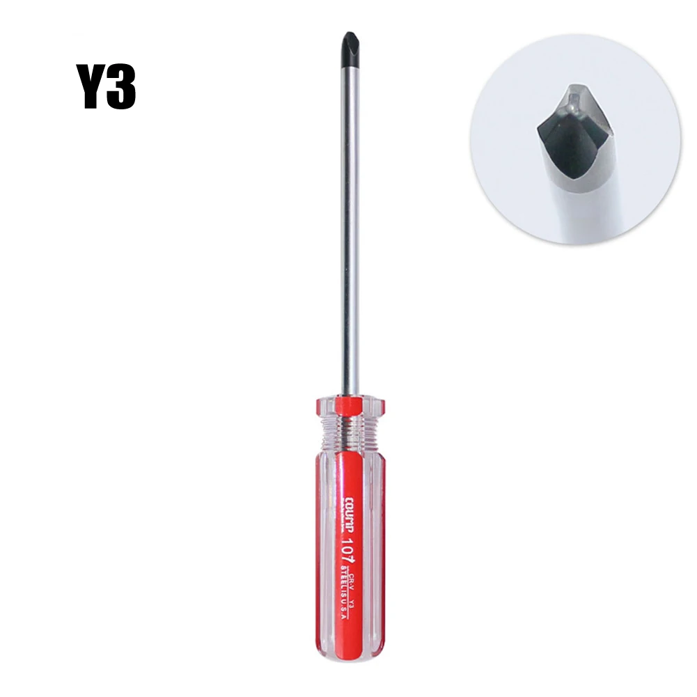 1Pc Screwdriver Y-shaped Y0 Y1 Y2 Y3 Nonslip Magnetic Head Tri-wing Driver Bit 130-212mm For Furniture Toy Repairing Manual Tool