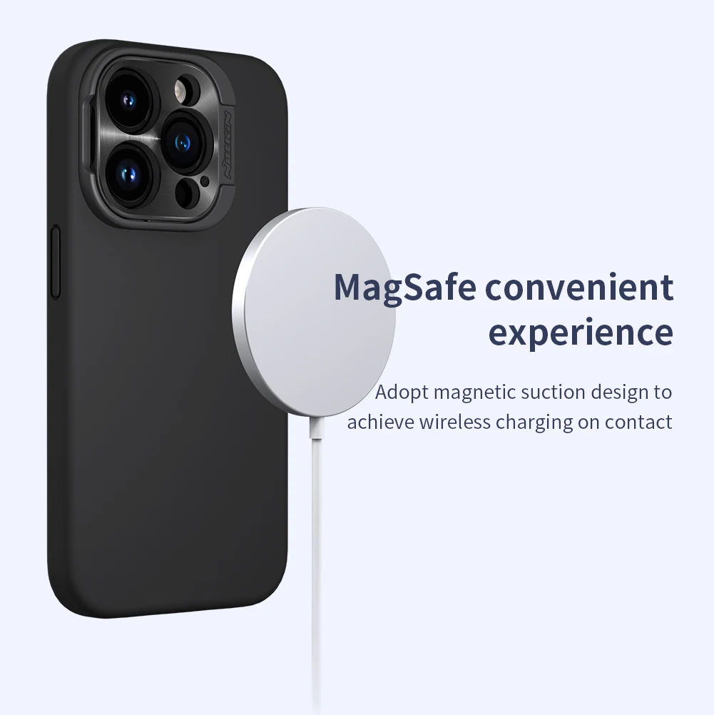 NILLKIN For iPhone 14 pro 15 Pro Max Lens Wing Lens cover bracket protective case border Magnetic phone case protective cover