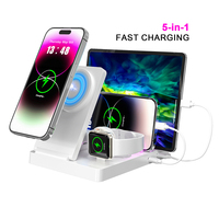 Fold 5 in 1 Magnetic Wireless Charger Station USB PD Fast Charging For iPhone 16 15 14 13 12 Pro Max Apple Watch 9 Airpods Pro 3