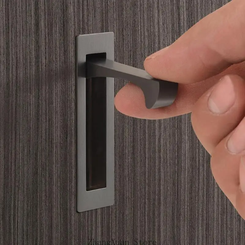 304 Steel Recessed Finger Pocket Door Hardware for Pocket Door and Cabinet 3XUF