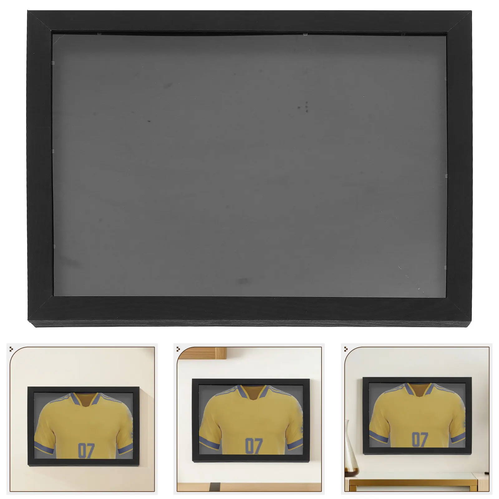 

T-Shirt Display Frame Wooden Jersey Shadow Box for Football Basketball Uniforms - Sports Shirt Showcase Frame Memorabilia