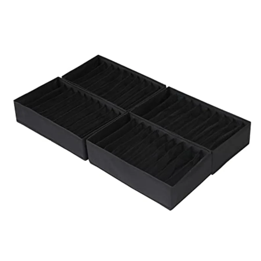 

4 Pack Drawer Organizers for Clothing 10 Grids Foldable Dresser Drawer Organizers Clothes Organizer for Folded Clothes T-shirt