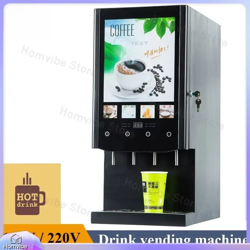 Automatic Hot Chocolate Coffee Vending Machine 4-in-1 Beverage Dispenser for Office Kitchen Buffet Restaurant Commercial Use