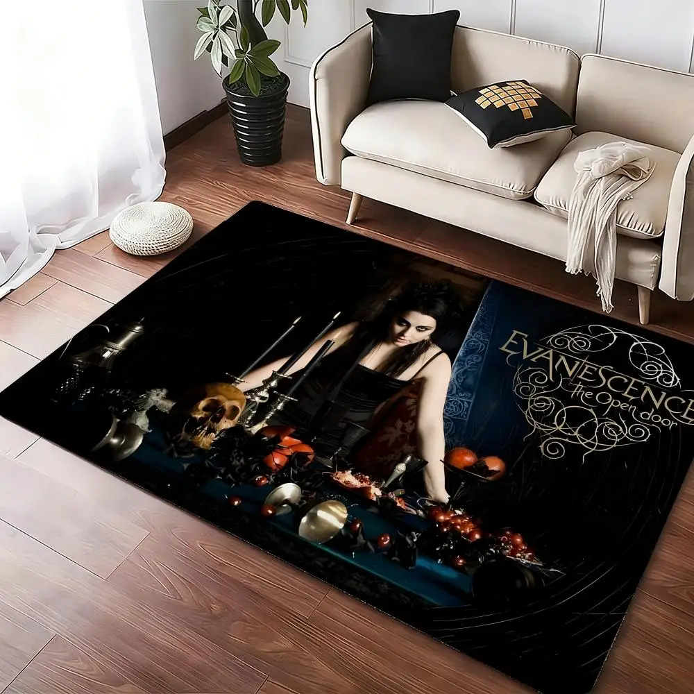 E-Evanescence Band Floor Mat Cozy Flannel Soft Thick Non-Slip Mat for Living Room Bedroom Kitchen Decor Rugs