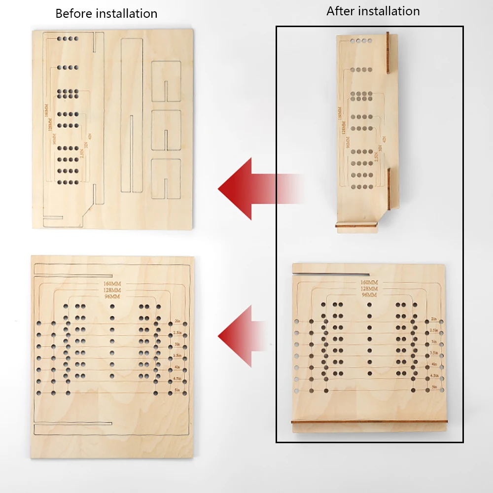 2 Stuks Kastdeur Handvat Boren Locator Lade Schoenenkast Handvat Snelle Positionering Houtbewerking Handvat Installatie Gereedschap