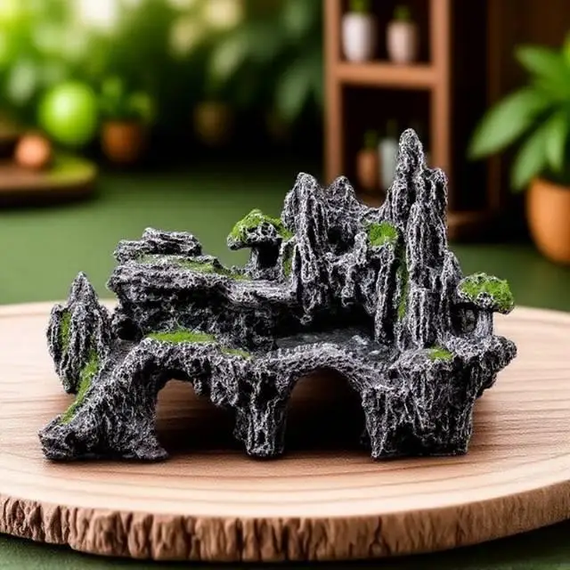 

Креативный декор для аквариума: набор из искусственных камней и имитации гор, укрытие-домик, декоративные камни для создания живописного ландшафта, аквариумное оборудование для животных