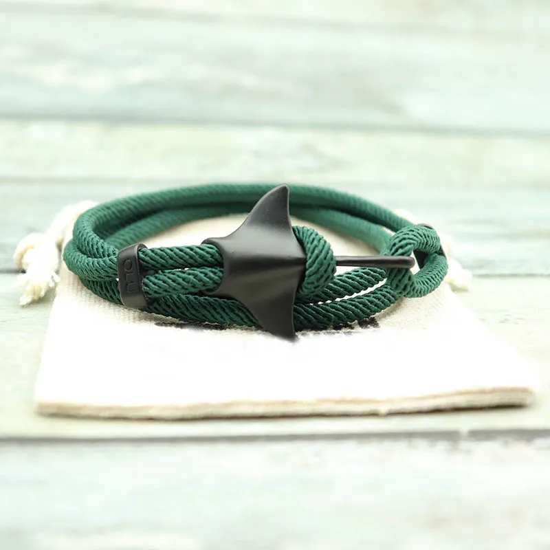 Böhmen Manta Rays Armband Männer Marine Leben Nautische Armband Mehrschichtige Seil Armband Tier Schmuck Armband Strand Zubehör